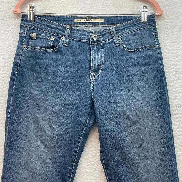 Big Star 1974 Jeans Womens 27 Blue Kate Straight Leg Denim Medium Wash Stretch - Picture 4 of 12